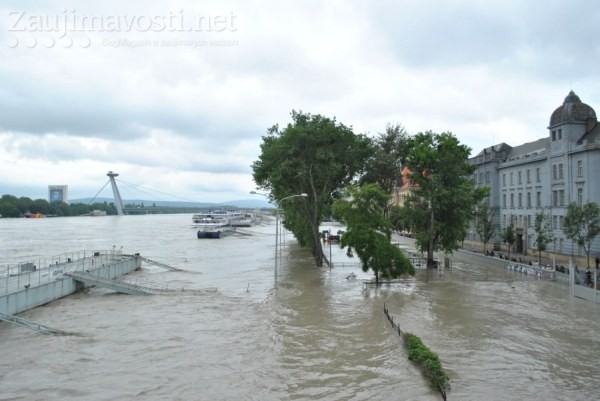 Dunaj zdvihla hladina 5. jún záplavy Bratislava