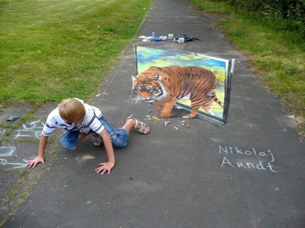 Nikolaj Arndt umenie na chodníku