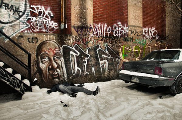 pouličné grafitti a realita k tomu
