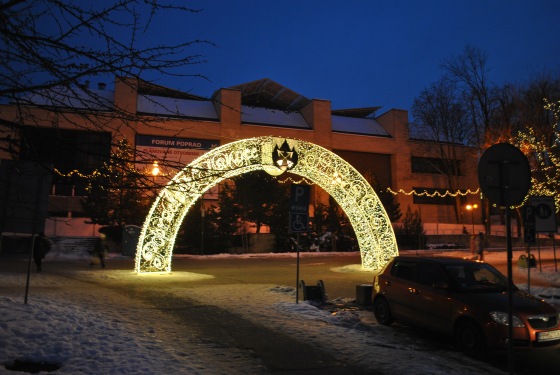 Vianočná výzdoba mesta Poprad