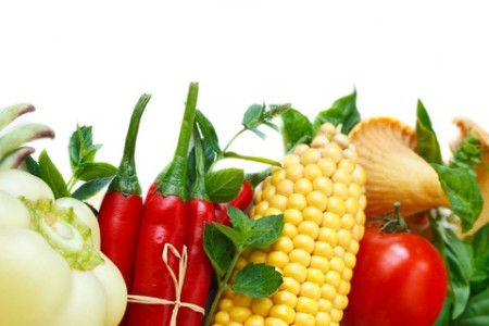 Zelenina, kukurica, rajčiny, paprika