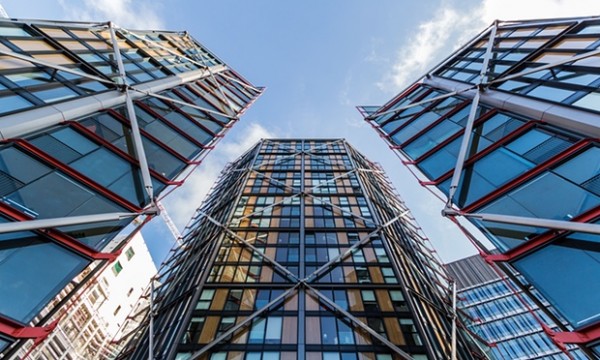 Immense towers and a federalised Britain: James Fletcher’s vision of the future. Photograph: Alec Boreham Architecture / Alam/Alamy