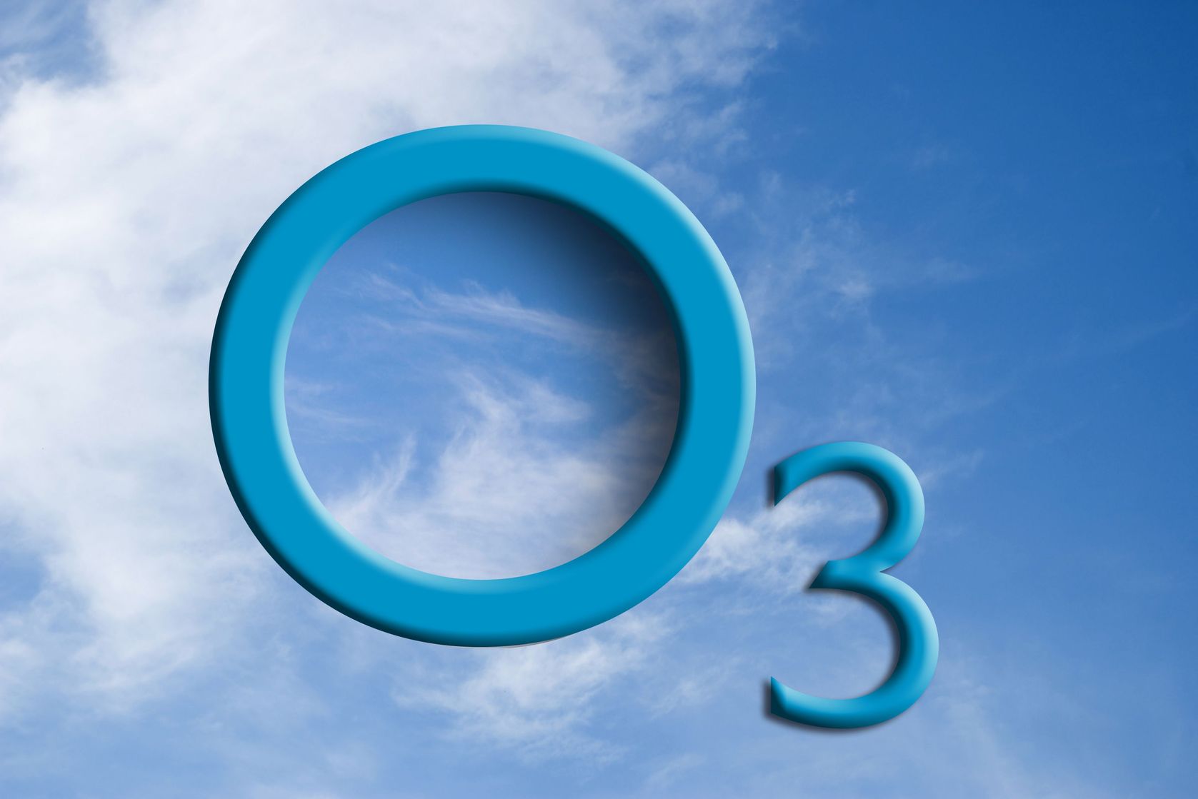 4616917 - ozone logo on the skyozone logo on the sky with reflection