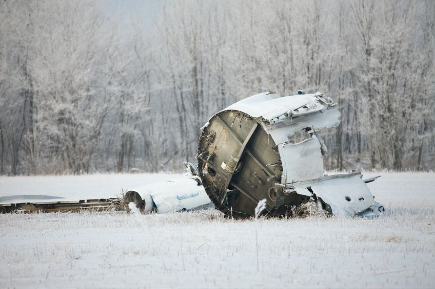 10629017 - plane wreck in snowy landscape