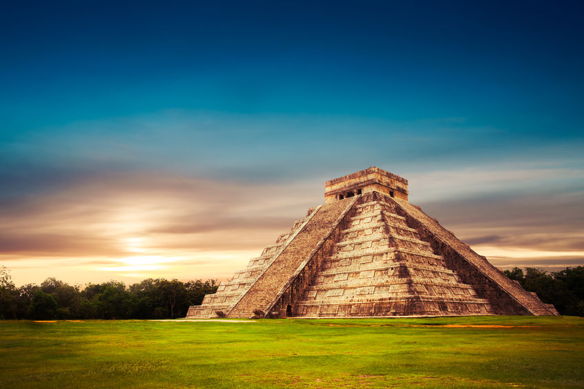 44368891 - temple of kukulkan, pyramid in chichen itza, yucatan, mexico
