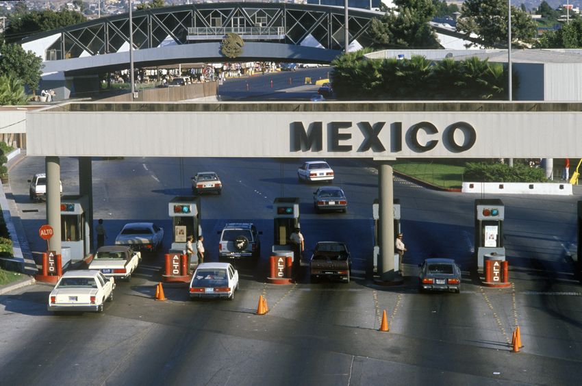 20802020 - usa/mexico border in san diego, ca facing tijuana