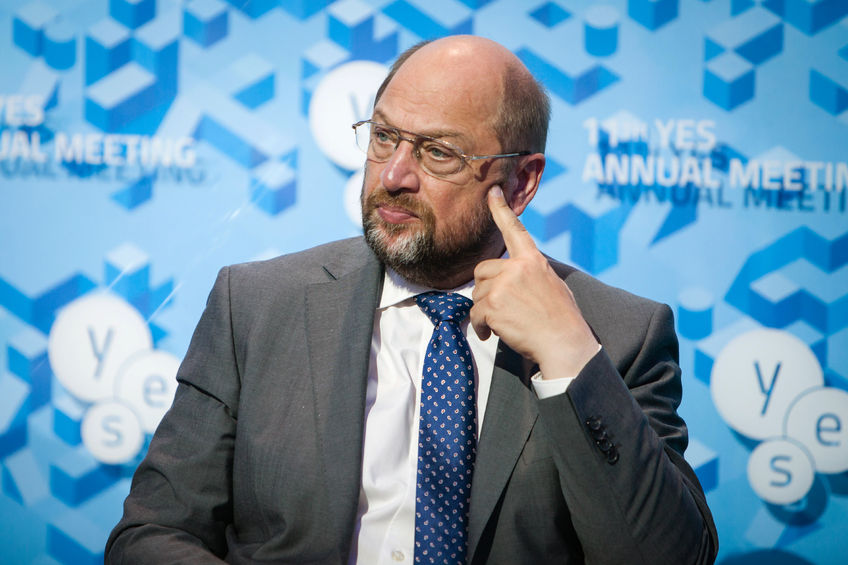 31509220 - kiev, ukraine - sep 12, 2014: european parliament president martin schulz at the opening of the 11th annual meeting of yalta european strategy (yes)