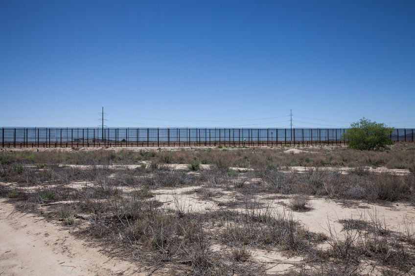 40401852 - the border fence near el paso texas that separates the united states from mexico
