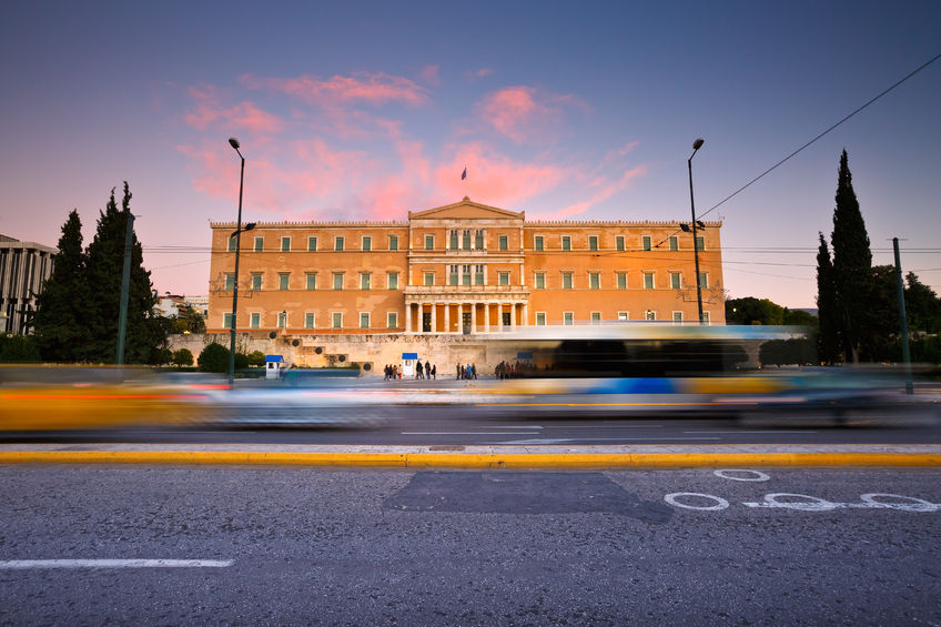 48750272 - building of greek parliament in syntagma square, athens