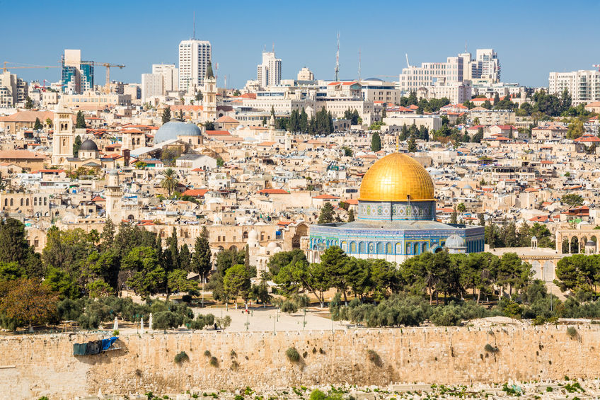 50757975 - skyline of the old city at temple mount in jerusalem, israel, middle east