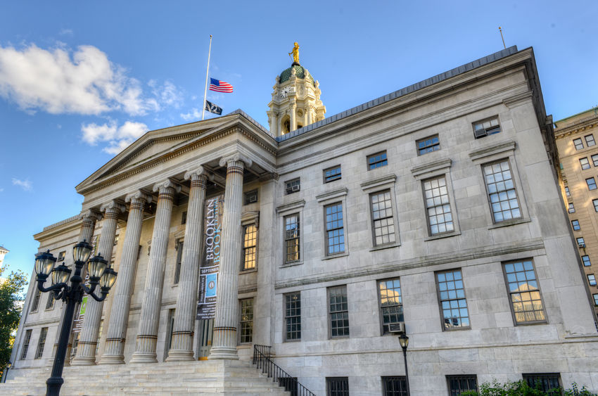 67049976 - brooklyn borough hall in new york, usa. constructed in 1848 in the greek revival style.