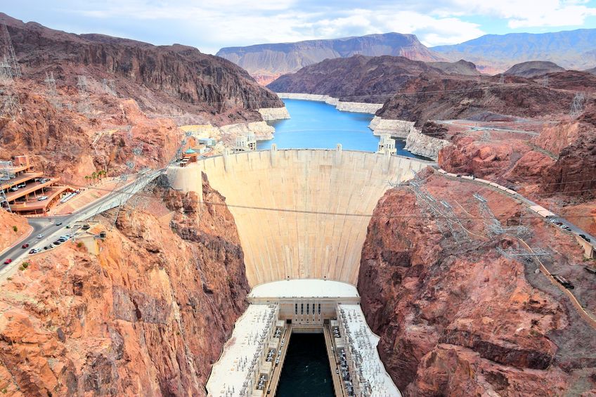 52755431 - hoover dam in united states. hydroelectric power station on the border of arizona and nevada.