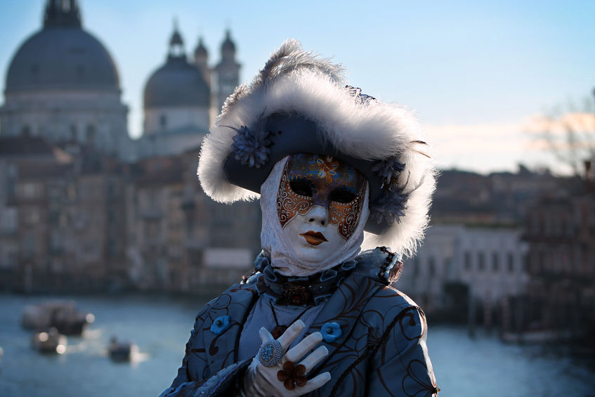 55468507 - venice carnival costume and mask.