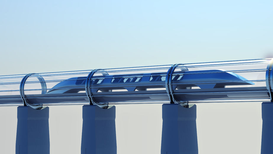 69509519 - monorail futuristic train in a tunnel. 3d rendering