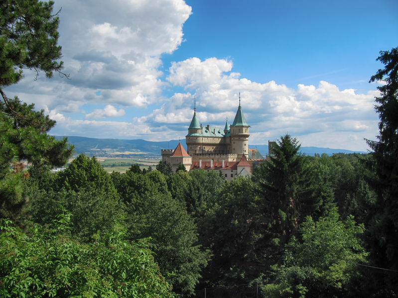 58498353 - bojnice, slovakia - july 6, 2011: beautiful bojnice castle view from the zoo