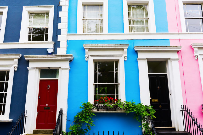 59780628 - colorful typical row houses in notting hill, london, uk