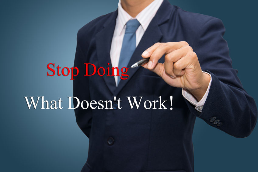 38884400 - business man hand write stop doing what doesn't work