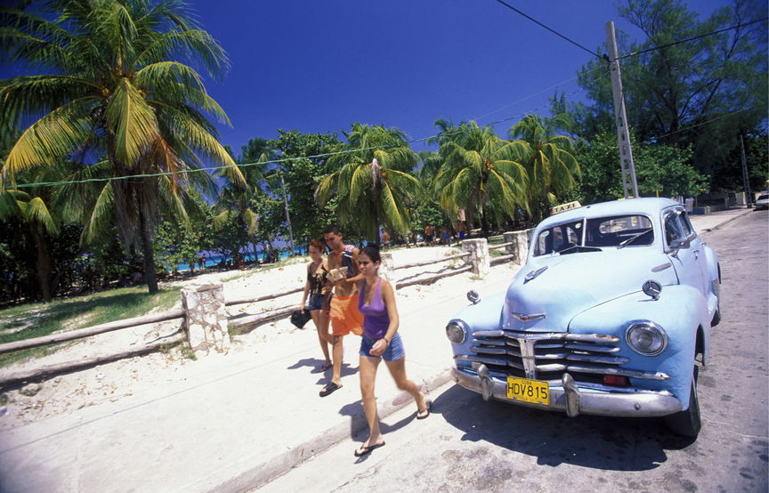 35731428 - a beach on the coast of varadero on cuba in the caribbean sea.