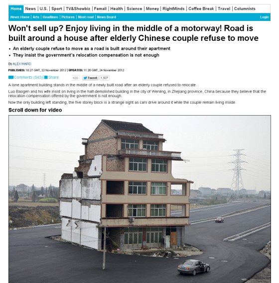 Čínsky dom na Daily mail