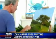 George Bush maľuje obrazy, foto FOX5