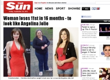 Obézna žena sa vraj podoba na Angelinu a tak schudla