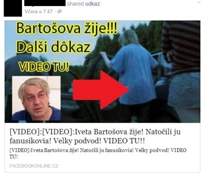 Podvod Bartošová žije