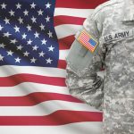 35820066 – american soldier with flag on background – united states