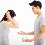 40767452 – angry young couple arguing in living room