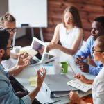 42923695 – group of multi-ethnic business partners discussing ideas