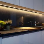 51167417 – detail of interior – modern kitchen tabletop and ceramic stove