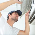 72982636 – checking the airconditioning unit