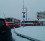 Blok doprava a chaos pre snehovú kalamitu á la Bratislava